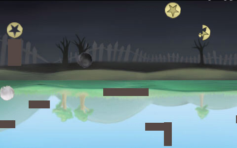an in-development game level of Mismos with visible platforms